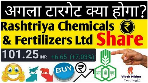 Jan 24, 2024 · Rashtriya Chemicals & Fertilizers share price Today :Rashtriya Chemicals & Fertilizers trading at ₹ 183.1, up 2.95% from yesterday's ₹ 177.85. The stock price of Rashtriya Chemicals & Fertilizers is currently at ₹ 183.1, with a percent change of 2.95 and a net change of 5.25. This means that the stock price has increased by 2.95% or ₹ 5.25. 